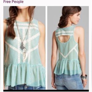 Free People Sleeveless Knit Peplum Tunic